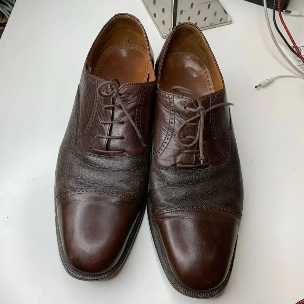 Magnanni Cap Toe Brown Lace Up Oxford Medium Classic Leather
